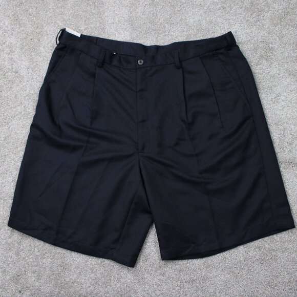 Haggar Cool 18 Shorts NWT Mens 40 Blue Pleated 100% Polyester Golf w/ 10" inseam - Picture 1 of 13